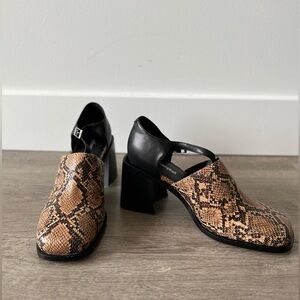 Jeffrey Campbell Snakeskin Chunky Heels